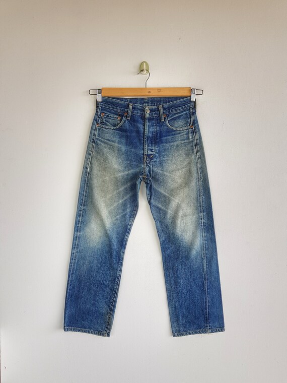 W30 Vintage Levis 503B Selvedge Jeans Levis Distressed Redline 