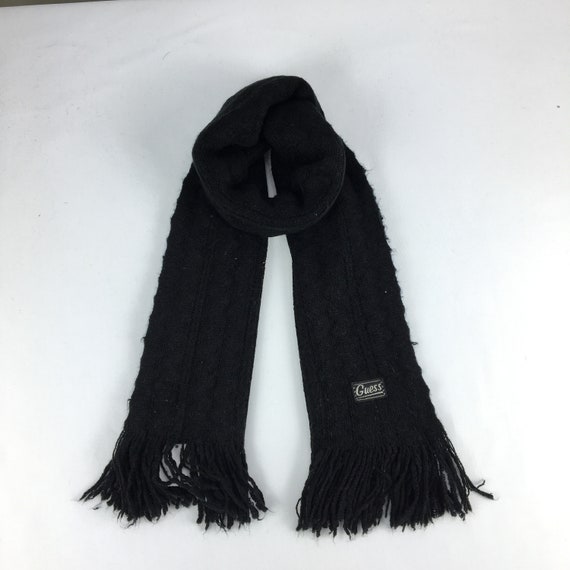 GUESS Scarf Muffler Wool Cashmere Wrap Shawl Accessories Authentic Luxury Cozy Winter Knit Cape Christmas Valentine Gift