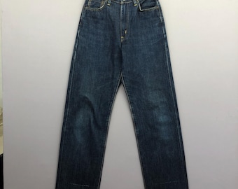 Jeans vintage Edwin con cimosa W26, pantaloni a vita alta giapponesi da donna, stile Harajuku Redline Streetwear, jeans da ragazza, taglia 26x33