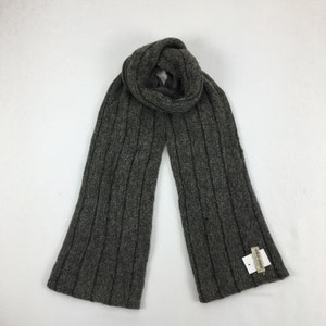Vintage Giorgio Armani Wool Scarf Black Armani Wool Scarves Muffler Armani Womens Winter Scarf Christmas Accessories Luxury Gift for Him