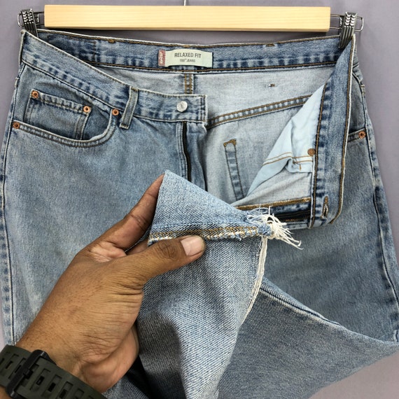 W38 Vintage Levi's 550 Light Wash Jeans Levis Hig… - image 8