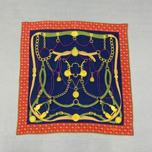 Vintage Celine Handkerchief Celine Bandana Bracelet Belt Motif Pocket Squares Neckerchief Luxury Accessories Scarves Summer Gift for Her
