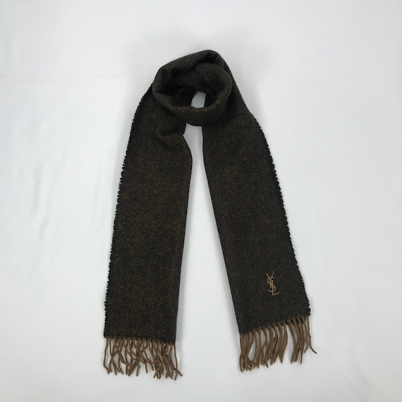 Vintage Yves Saint Laurent Wool Scarf Womens Wint… - image 1