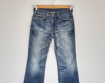 W32 Vintage Levis Wide Leg Distressed Jeans Levi's 517 Flare W32 Vintage Levis Wide Leg Distressed Jeans Levi's 517 Flare