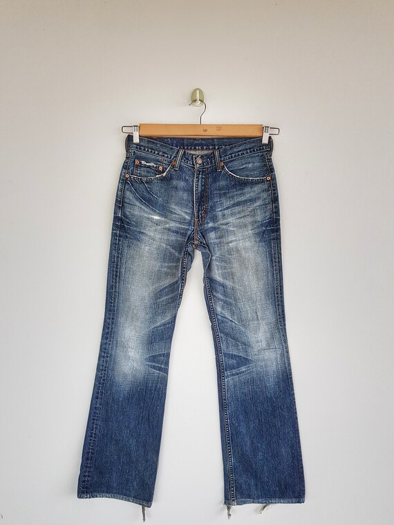 ビッグ割引 W32 Flare 517 Levi's Jeans Distressed Leg Wide Levis Vintage パンツ
