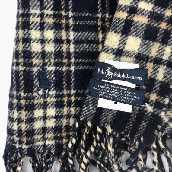 Vintage Polo Ralph Lauren Wool Scarf Womens Winter Accessories