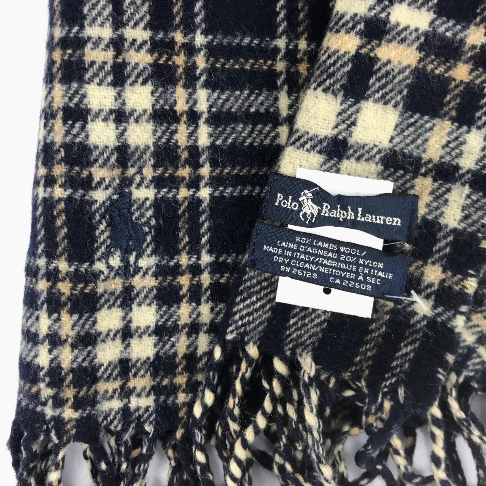 Vintage Polo Ralph Lauren Wool Scarf Womens Winter Accessories