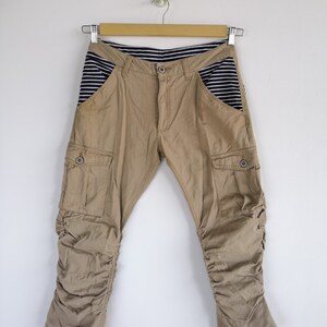W31 Japanese Cargo Pants Bondage Womens Cargo Trousers Techwear Multipocket Shaggy Utility Military Tactical Pants Medium Size 31x25