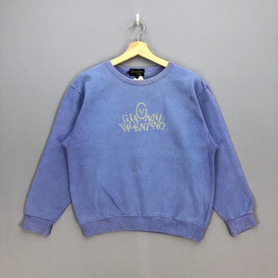 【VALENTINO】1990s Half Jip Logo S/S Knit Vintage Gianni Valentino Sweatshirt Pullover Medium