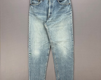 W35 Vintage Levi's 550 Baggy Faded Jeans 90s Womens High Rise Levis Pants Levis Light Wash Tapered Denim Levis Girlfriend Jeans Size 35x31