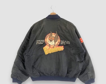 Vintage Avirex USA MA-1 Bomber Jacket: 90s Military Reversible