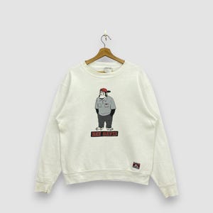 Vintage 90s Ben Davis Sweatshirt Jumper Medium Ben Davis White Gorilla Workwear Pullover USA OG Streetwear Sweater Size M