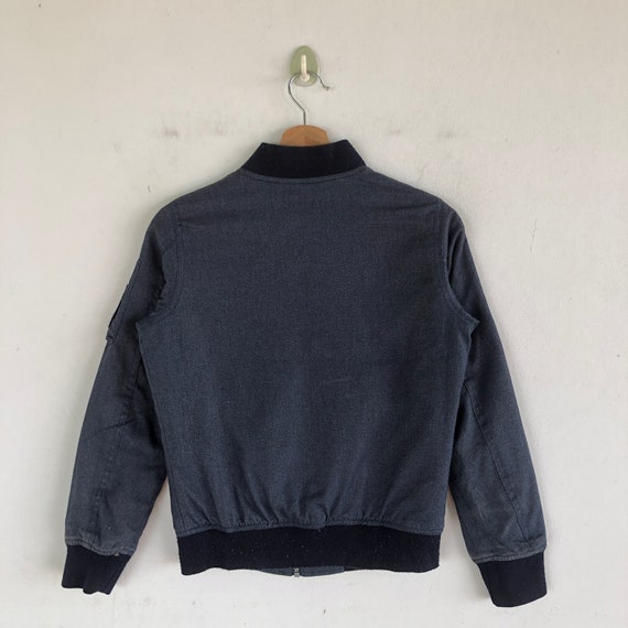 Vintage Harris Tweed Bomber Jacket 90s Zip up Varsity Jacket
