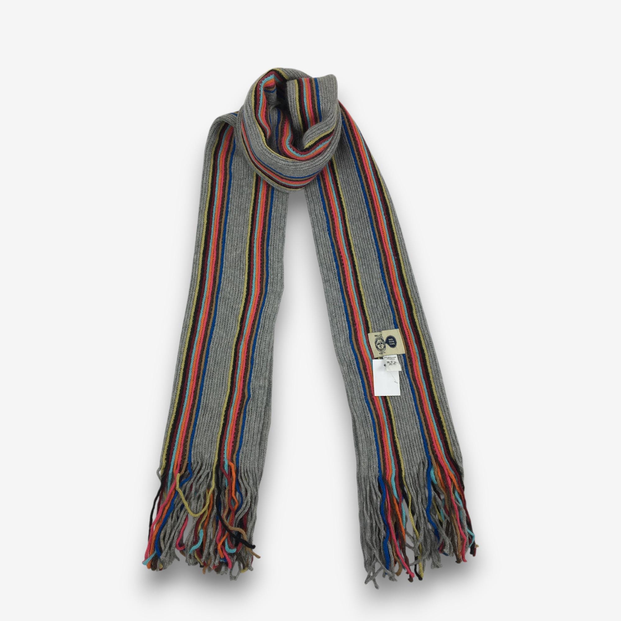 Vintage Paul Smith Wool Scarf Muffler Multi Color Paul Smith Wool