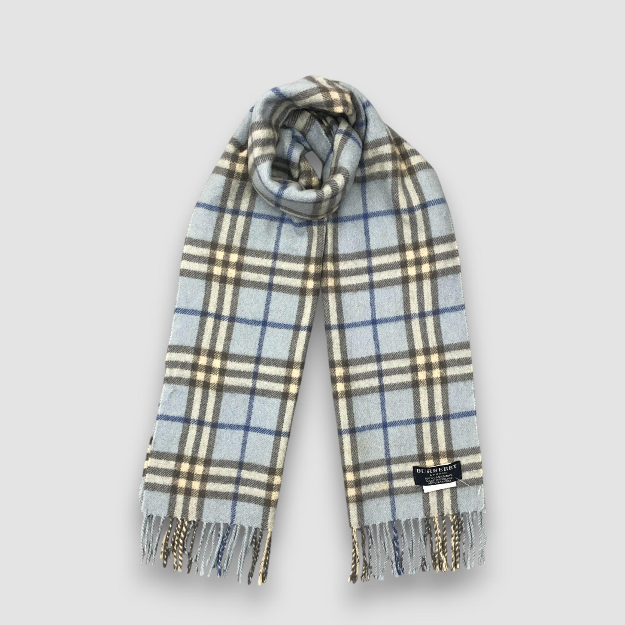 Burberry Accessories Burberry 50 Cashmere 50 Wool Scarf Gray