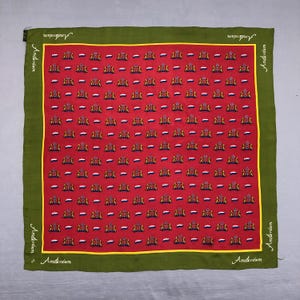 Vintage Amsterdam Scarf, Twill Silk Scarf, Vintage Silk Muffler, Vintage Neck Scarf, Vintage Neck Accessories, Vintage Italian Scarves