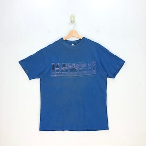 Vintage 90s Hawaii T-Shirt Large Womens Hawaiian Shirt Distressed Dirty Blue Hawaiian Souvenir Beach Ocean Promo T Shirt Size L
