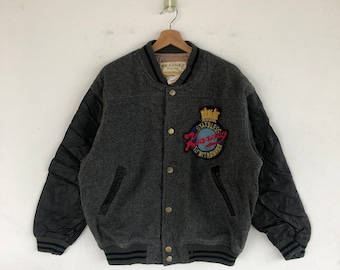 Vintage 90s Japan Varsity Jacket Vintage High School Fashion