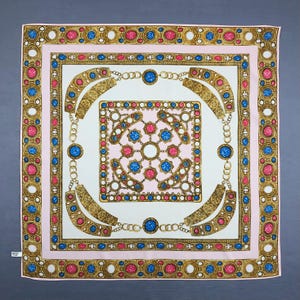 Vintage Silk Scarf, Vintage Silk Neck Scarf, Vintage 90s Twill Stole Silk Muffler, Vintage Classic Wraps Silky Shawl Scarves
