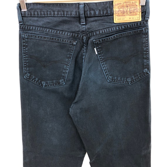 W31 Vintage Levi's 606 Faded Black Jeans 90s Levi… - image 4