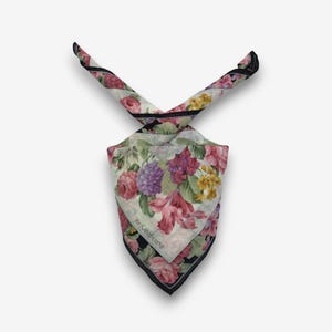 Vintage 90s YSL Handkerchief Yves Saint Laurent Bandana Gift for Mom Accessories Neckerchief Classic Headband Neck Pocket Square Scarf