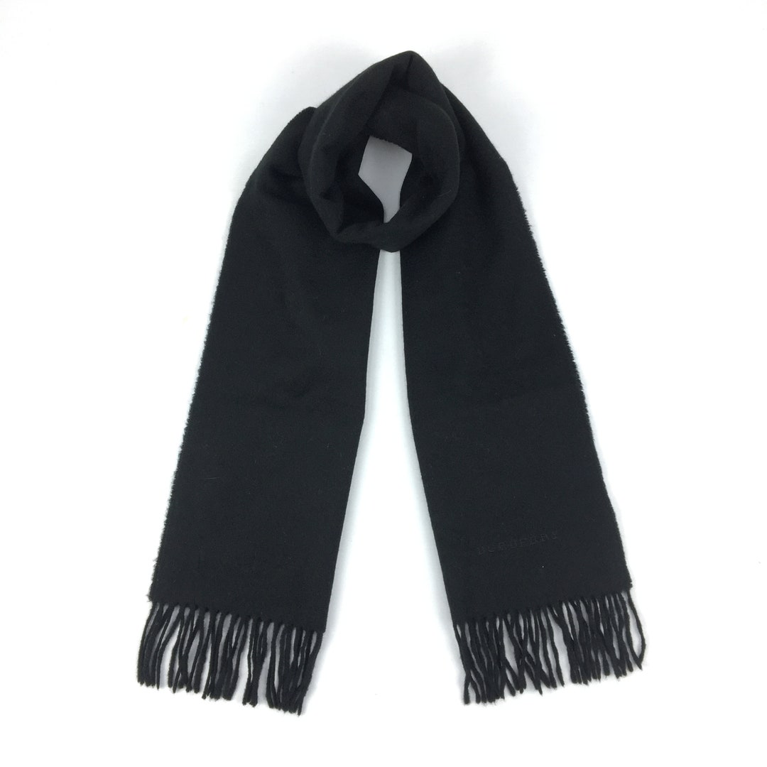 Vintage Burberry Cashmere Scarf Tartan Burberry's Wool Scarf Burberrys