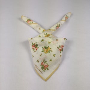 Vintage Ralph Lauren Handkerchief Ralph Lauren Bandana Ralph Lauren Neckerchief Ralph Lauren Flowers Accessories Ralph Lauren Women Scarf