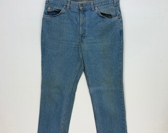 W35 Vintage Levis Orange Tab Jeans 90s Levis Women High Waisted Pants Levis Slim Skinny Leg Light Wash Denim Levis Mom Jeans Size 35x34