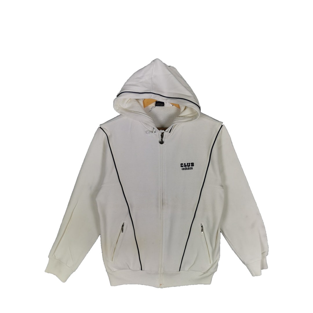 Vintage Adidas Club Hoodie Zipper Sweatshirt 90s Adidas