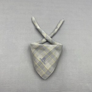 Vintage Burberry Handkerchief Burberrys Bandana Burberrys Neckerchief Accessories Pocketsquare Neck Scarf Authentic Luxury Headband Scarves