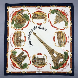 Vintage Lahmy Roger L. Paris Scarf, Twill Silk Scarf, Vintage Silk Muffler Italian Scarves, Vintage Neck Scarf, Vintage Neck Accessories