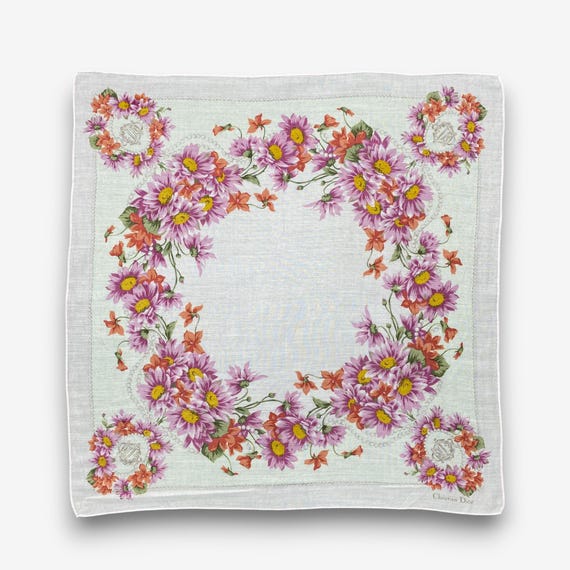 Vintage Christian Dior Handkerchief Dior Bandana Pocket Square