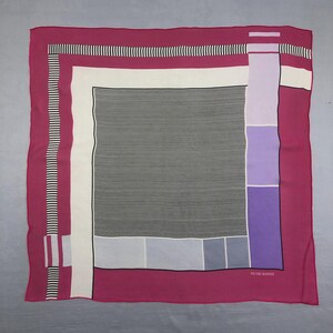 Vintage Roland Munnier Silk Neck Scarf, Vintage Silk Stole Scarf, Vintage Classic Silky Muffler Scarf, Vintage 80s Shawl, Square Scarves