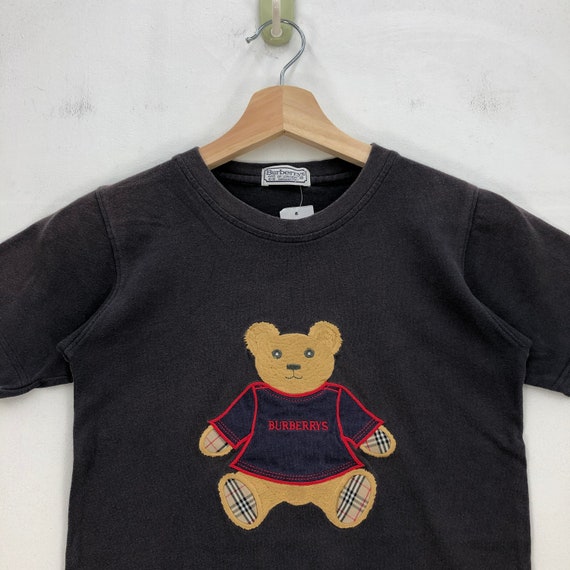Vintage 90s Burberry London Bear Embroidery T shi… - image 2