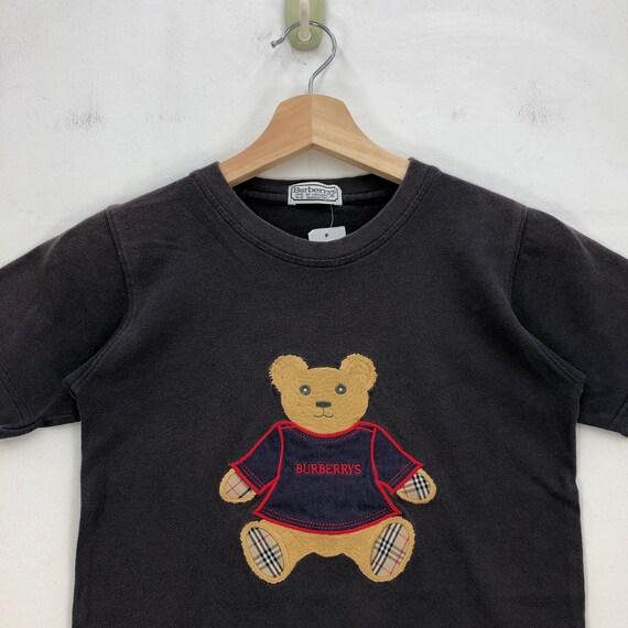 Camiseta vintage de los anos 90 con bordado de oso de Londres de Burberry camiseta pequena de los anos 90 de Burberry camiseta azul marino de Inglaterra de Burberry talla S Etsy Espana