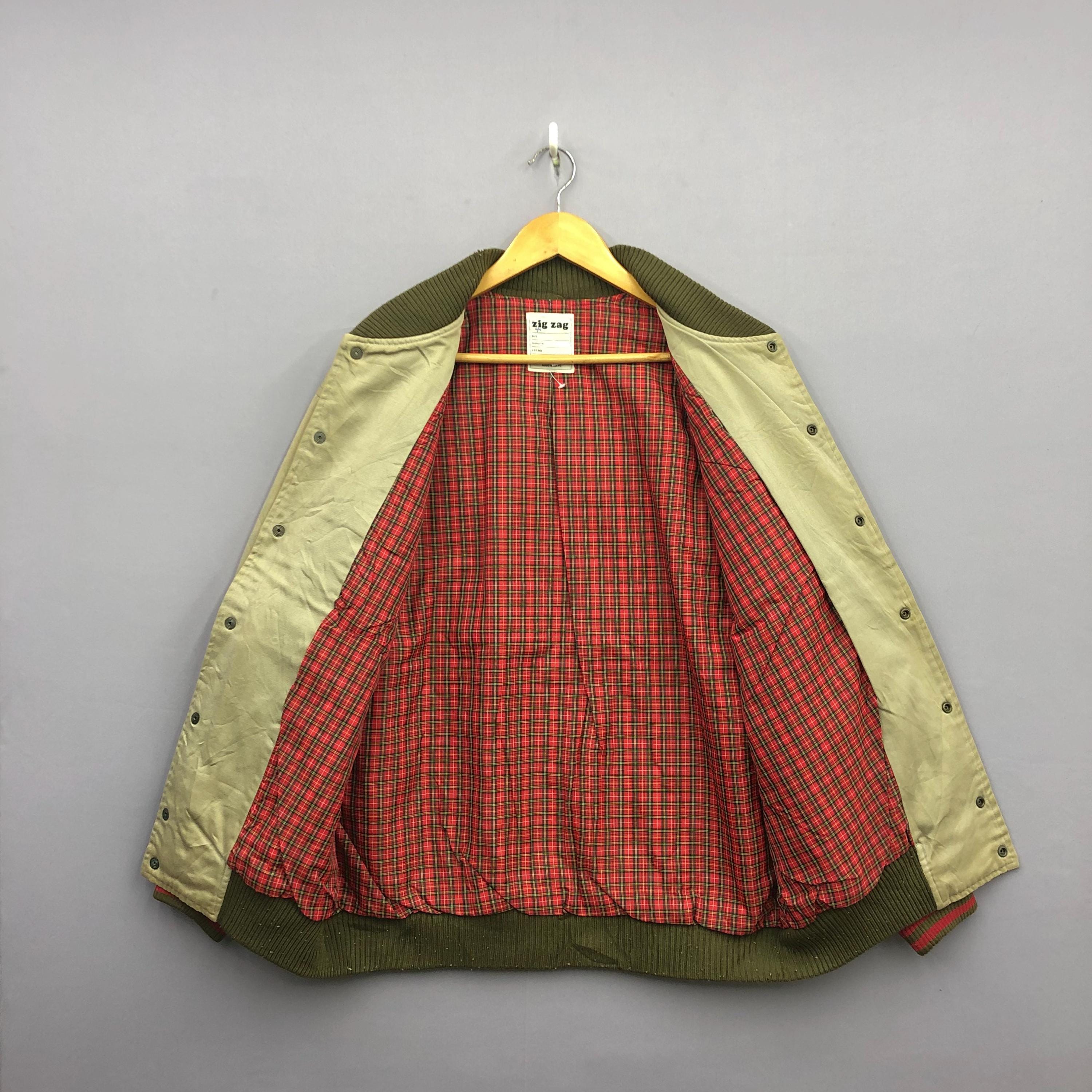 Vintage Zigzag Club Varsity Letterman Jackets 90s Checkered Vintage Zigzag Club Varsity Letterman Jackets 90s Checkered