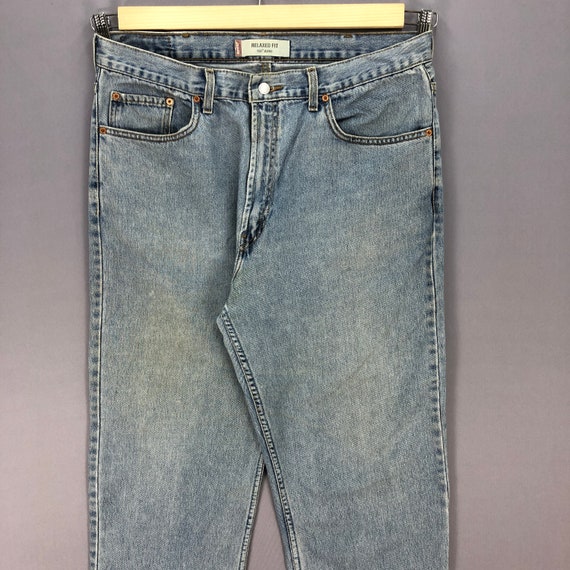 W38 Vintage Levi's 550 Light Wash Jeans Levis Hig… - image 3