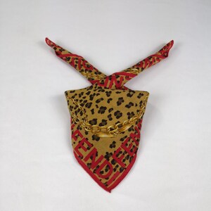 Vintage Fendi Handkerchief Fendi Bandana Luxury Neckerchief Authentic Headband Pocket Square Womens Accessories Scarves Winter Gift for Her