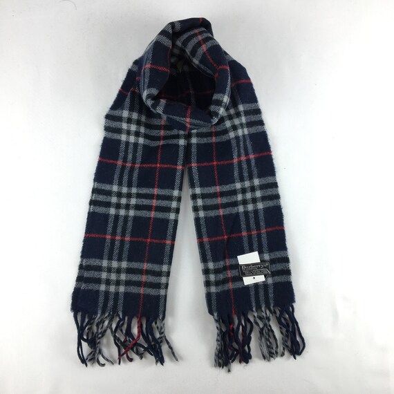 Vintage Burberry Wool Scarf Womens Tartan Burberry Lambswool Scarf Burberrys Winter Scarves Burberrys Muffler Christmas Neckwear Winter Gift