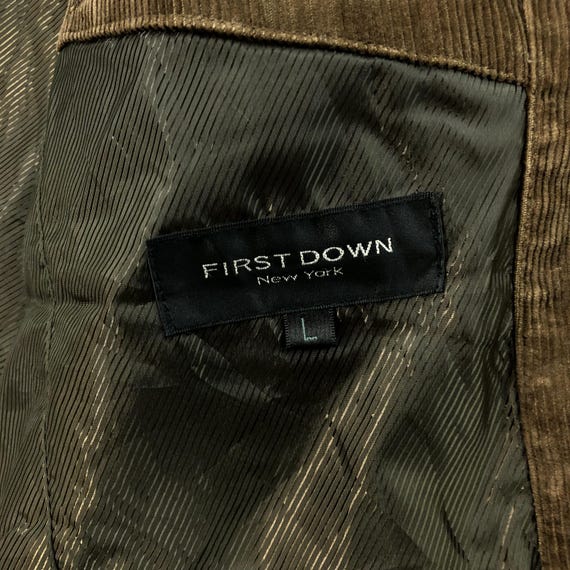 Vintage First Down Corduroy Chore Jacket Large Fi… - image 4