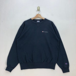 Vintage Champion Reverse Weave Navy Sweatshirt Medium 90s Champion Script Logo Crewneck Champion Sportswear Pullover Champion Sweater Size M