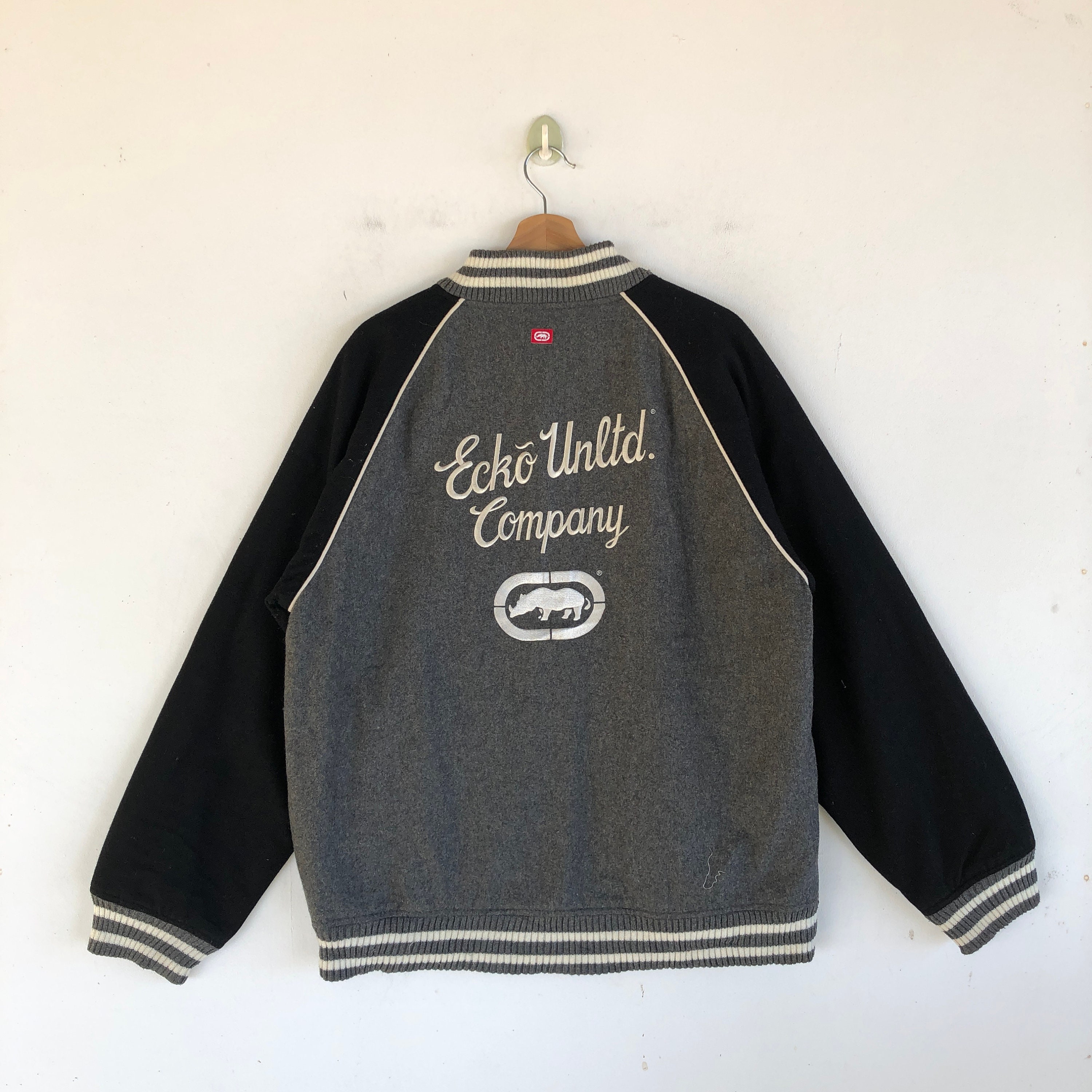 ジャケット・アウター 90s Markecko wool varsity stadium jacket Vintage ECKO UNLTD Jacket 90s Y2K Bomber Varsity Old School