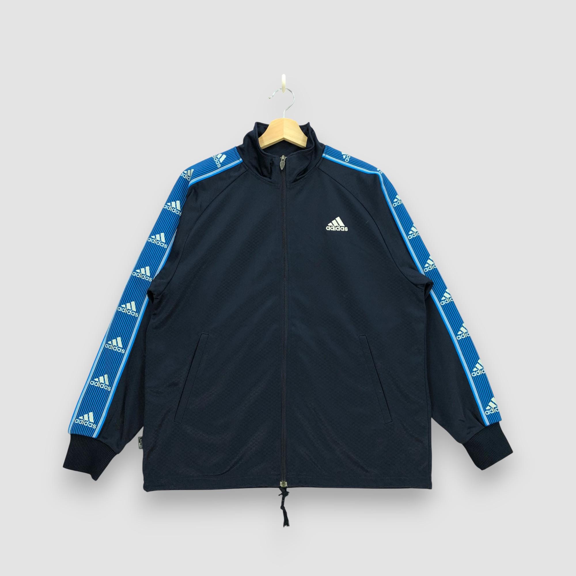 トップス 80s adidas sweat parka navy made in usa Vintage ADIDAS ORIGINALS Men's Sweatshirt 80's Authentic