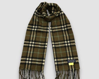 Vintage Burberry Cashmere Scarf Womens Tartan Burberry&#39;s Scarf Burberrys Winter Scarves Burberrys Muffler Christmas Neckwear Winter Gift