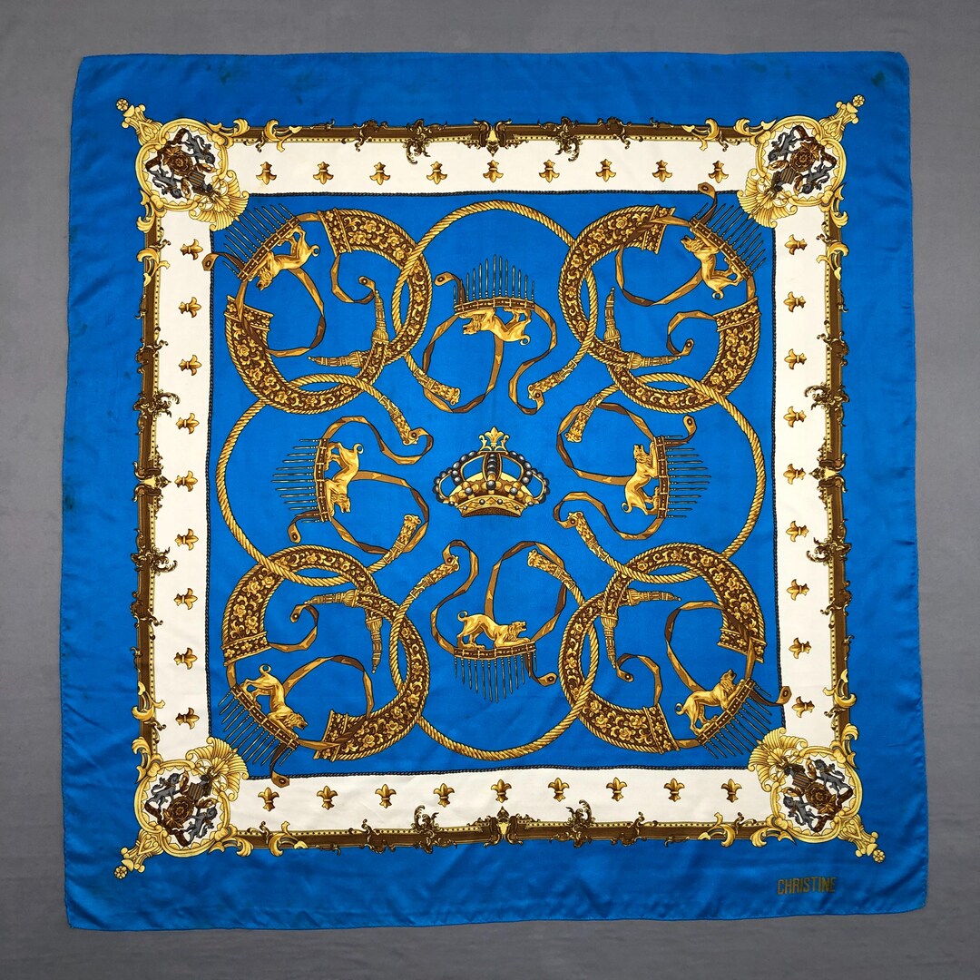 The Vintage Floral Silk Square Scarf main image 0