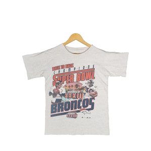 Vintage 90’s Denver Broncos NFL Super Bowl 1991 Broncos Football Super Bowl Champion Florida National Football League Sportswear Gray Size S
