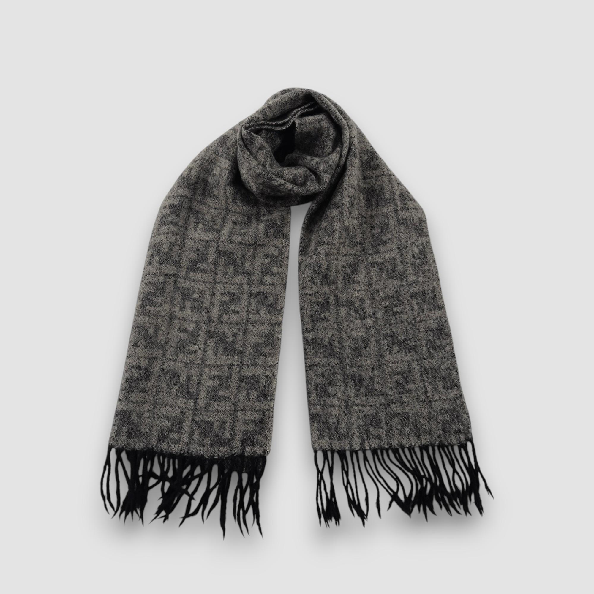 Vintage Fendi Lambswool Scarf Fendi Wool Monogram Scarves Muffler