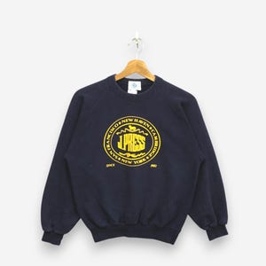 Vintage J Press Ivy League Sweatshirt 90s J Press Navy Logo Crewneck Sweater Jumper Medium Streetwear New Haven Prep Style Pullover Size M