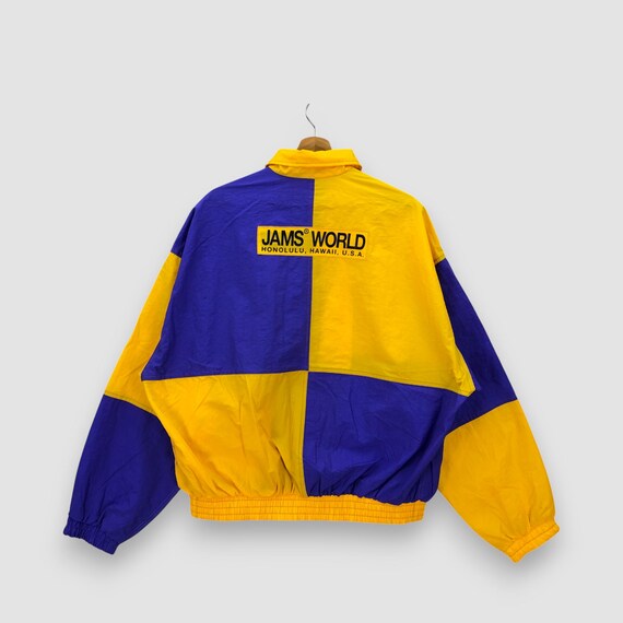 ●JAMS WORLD●ナイロンジャケット●USA●ハワイ●HAWAII● Vintage 90s JAMS World Windbreaker Jacket Large Colorblock