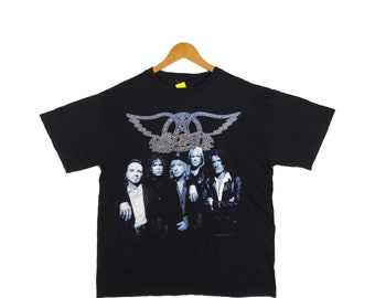Vintage 1997 Aerosmith T-shirt Large World Tour T-shirt Nine Vintage 1997 Aerosmith T-shirt Large World Tour T-shirt Nine
